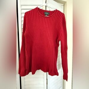 POLO Ralph Lauren Women’s Red 
100% Cotton Roll Neck 90's Knit Sweater